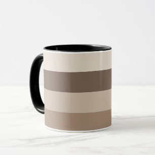 Neutrale Erdtöne Streifen Muster Design Tasse