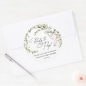 Neutrale Eukalyptus-Elephant-Babydusche Runder Aufkleber (Umschlag)