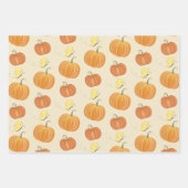 Neutrale Fall Wasserfarbenkürbis und Schmetterling Geschenkpapier Set (Vorderseite 2)