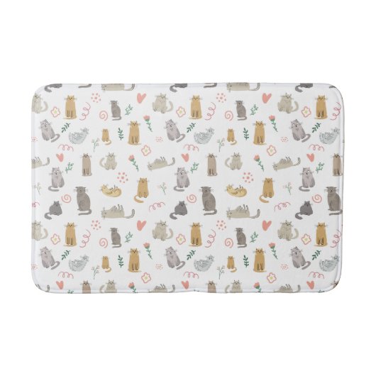 Neutrale Farbdarstellung bei Katzen Badematte (Vorderseite)