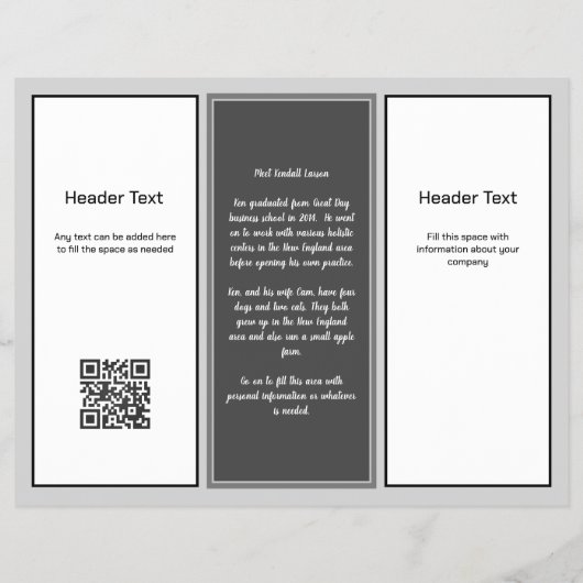 Neutrale Farben dreispuriger Business Advertising Flyer (Hinten)