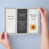 Neutrale Farben dreispuriger Business Advertising Flyer (Hand)