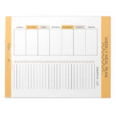 Neutrale Farben für die wöchentliche Mahlzeit Notizblock (Vorderseite)