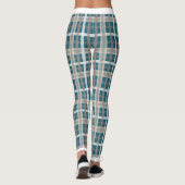 Neutrale Farben Tartan Muster für Leggings (Rückseite)