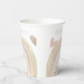 Neutrale Farbtöne Babydusche Pappbecher (Links)