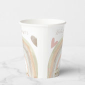 Neutrale Farbtöne Babydusche Pappbecher (Rechts)