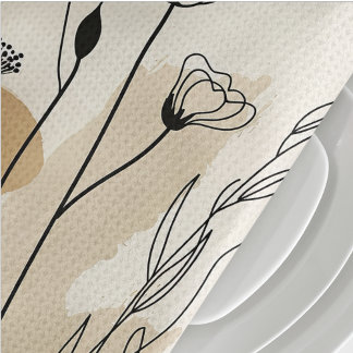 Neutrale Flora Geschirrtuch