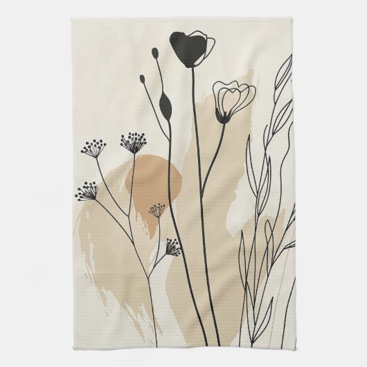 Neutrale Flora Geschirrtuch (Vertikal)