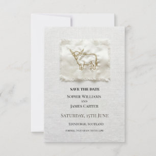 Neutrale Florale Hochzeit Save The Date