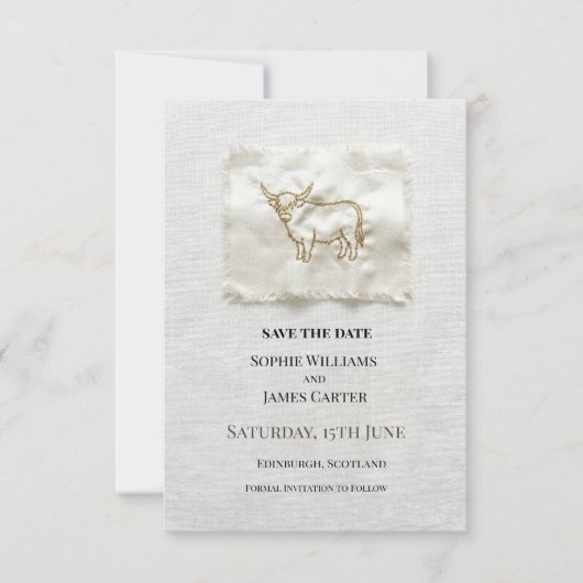 Neutrale Florale Hochzeit Save The Date (Vorderseite)