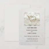 Neutrale Florale Hochzeit Save The Date (Vorne/Hinten)