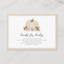 Neutrale florale Pumpkin-Bücher für Babykarte