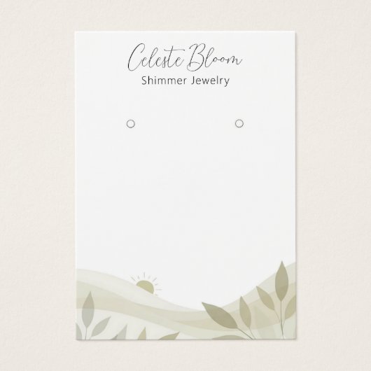 Neutrale Foliage Waves Artwork-Karte (Vorderseite)