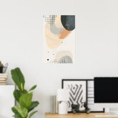 Neutrale Formen mit Punktmuster Poster (Heimbüro)