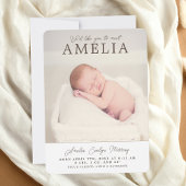 Neutrale Foto Collage Baby Ankündigung