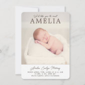 Neutrale Foto Collage Baby Ankündigung (Vorderseite)