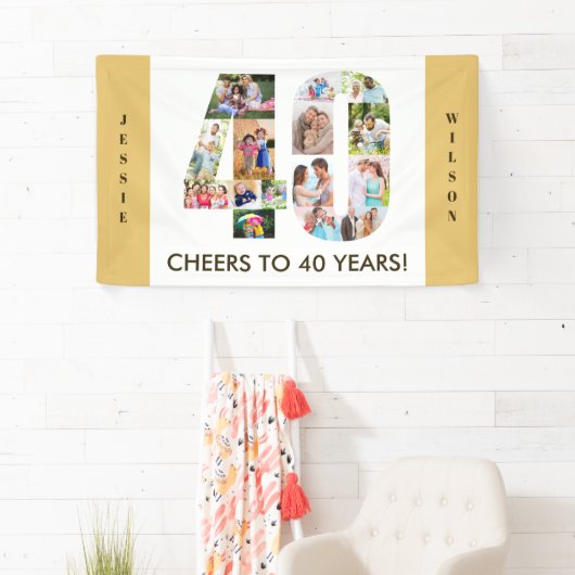 Neutrale Foto Collage des benutzerdefinierten 40. Banner (Insitu)