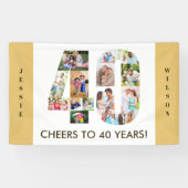 Neutrale Foto Collage des benutzerdefinierten 40. Banner (Horizontal)