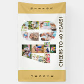 Neutrale Foto Collage des benutzerdefinierten 40. Banner (Vertikal)