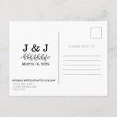 Neutrale FotoCollage Save the Date Postkarte (Rückseite)