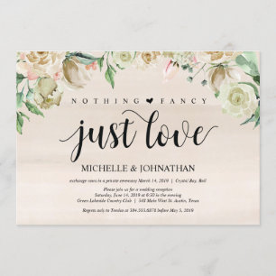Neutrale Frühlings-Hochzeitsempfangs-Einladungskar Einladung