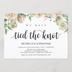Neutrale Frühlings-Hochzeitsempfangs-Einladungskar Einladung