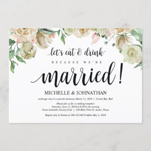 Neutrale Frühlings-Hochzeitsempfangs-Einladungskar Einladung