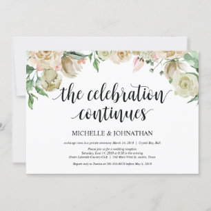 Neutrale Frühlings-Hochzeitsempfangs-Einladungskar Einladung