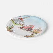 Neutrale Geburtstagspartei des landwirtschaftliche Pappteller (Schrägansicht)