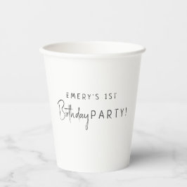 Neutrale Geburtstagspartei für Minimalistisches Ge Pappbecher