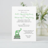 Neutrale Genderbücher und Brunch Baby Dusche Einladung (Stehend Vorderseite)