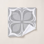 Neutrale geolmetrische Fliesen Badhandtuch Set (Waschlappen)