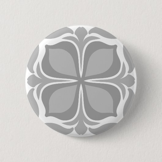 Neutrale geolmetrische Fliesen Button (Vorderseite)
