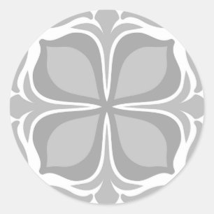 Neutrale geolmetrische Fliesen Runder Aufkleber