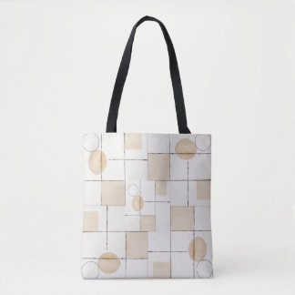 Neutrale Geometrie Minimalistische, warme, beige F Tasche
