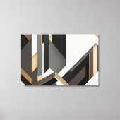 Neutrale geometrische Layer 3D Leinwanddruck (Vorderseite)