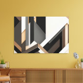 Neutrale geometrische Layer 3D Leinwanddruck (Insitu (Wohnzimmer))