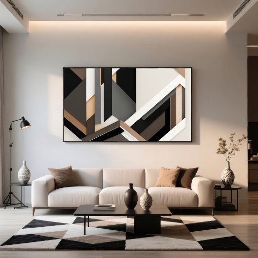 Neutrale geometrische Schichten 3D Poster