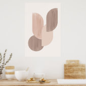 neutrale geometrische Struktur Mitte des Jahrhunde Poster (Küche)