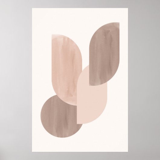 neutrale geometrische Struktur Mitte des Jahrhunde Poster (Vorne)