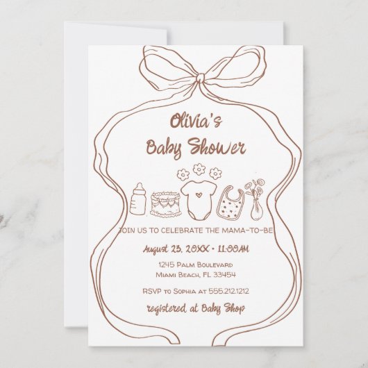 Neutrale geschlechtsneutrale, eigenhändig gezogene einladung (Vorderseite)