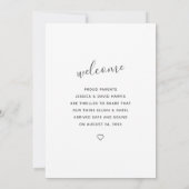 Neutrale geschlechtsneutrale Zwillinge 2-seitiges  Ankündigung (Rückseite)