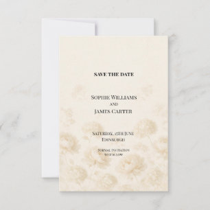 Neutrale getrocknete Palm Botanische Hochzeit Save The Date