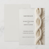 Neutrale Gewebte Save-The-Date-Karte Save The Date (Vorne/Hinten)