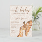 Neutrale Giraffe Babydusche (Stehend Vorderseite)
