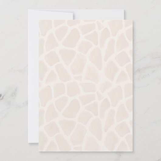 Neutrale Giraffe Babydusche (Rückseite)