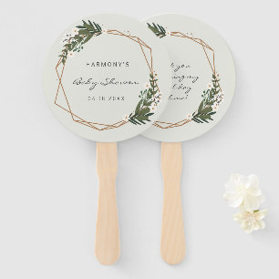 Neutrale goldene geometrische Babydusche Fächer