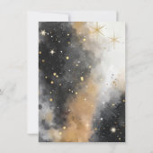 Neutrale goldene Wasserfarben-Weihnachtskarte Einladung (Rückseite)