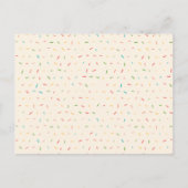 Neutrale Goldkalligraphie des Geschlechts Oh Babyd Einladungspostkarte (Rückseite)