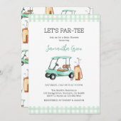 Neutrale Golf Baby Dusche Einladung (Vorne/Hinten)